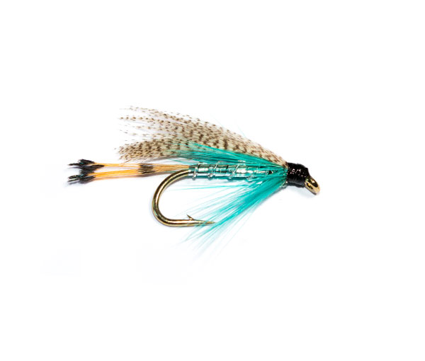 Fishing Flies Teal Blue & Silver Choice of Sizes 6 Pack Wet Trout Flies 