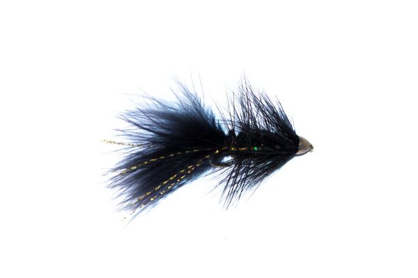 bullet nickel head black flash trout fishing fly lure