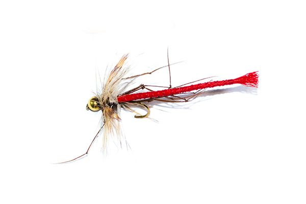 daddy long legs tyoe fishing flies gold head red detached body