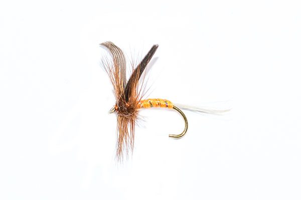 dry fly orange spinner fishing flies