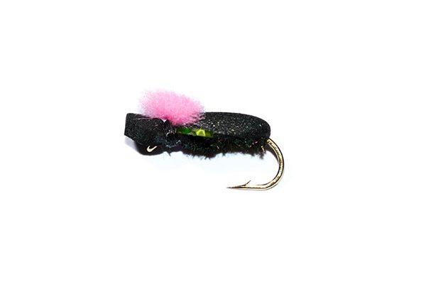 fishing fliesTarget Foam Beetle Pink Green Holographic