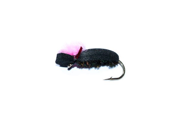 Target Foam Beetle Pink Red Holographic fishing flies