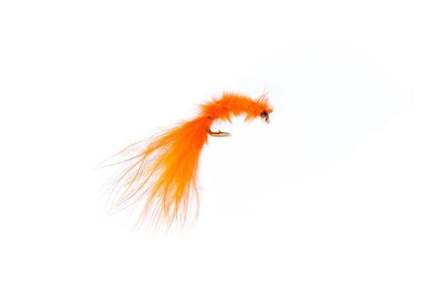 fish fishing flies brand Orange Marabou Blood Worm