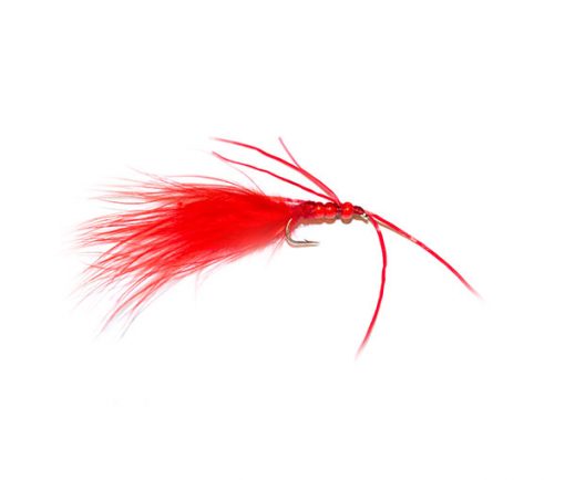 red critter blood worm fishing flies