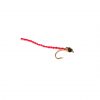 fish fishing flies Gold Head Red Flexi Floss Blood Worm