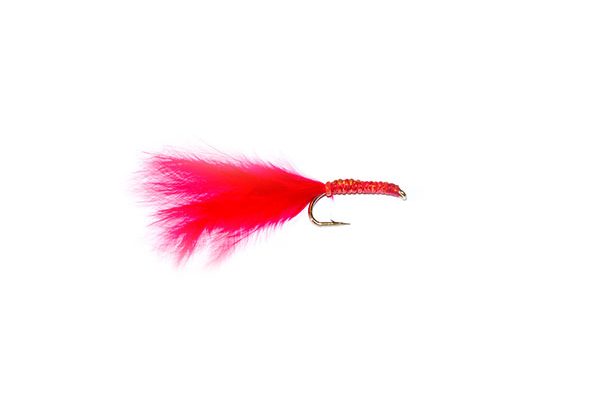 fish fishing flies brand Red Poly Ribbed Blood Worm