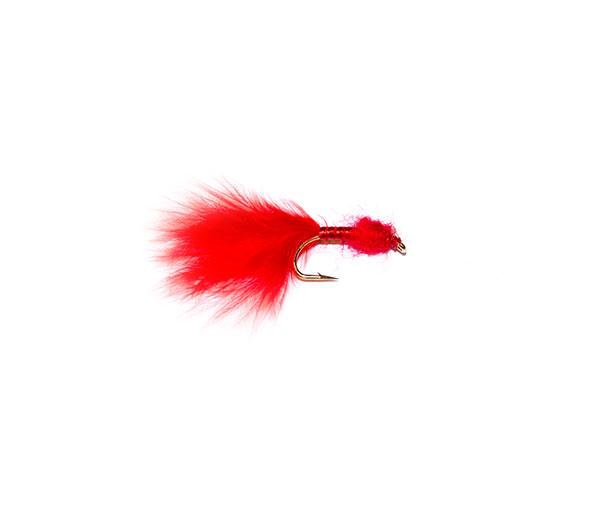 Big Head Red Marabou Blood Worm fishing flies type fishing flies uk