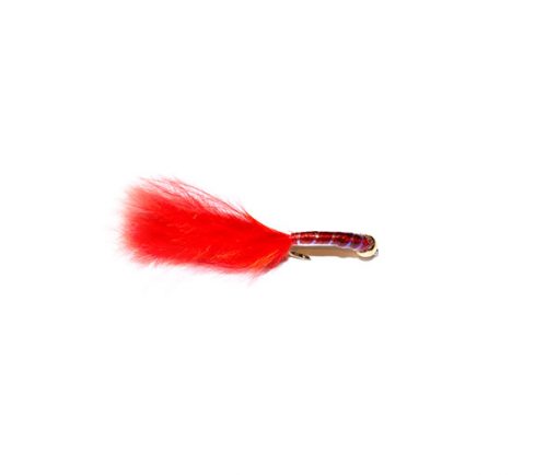 Gold Head Red Epoxy Sparkle Blood Worm - Image 5