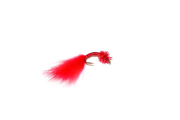 Red Fritz Marabou Blood Worm fishing flies