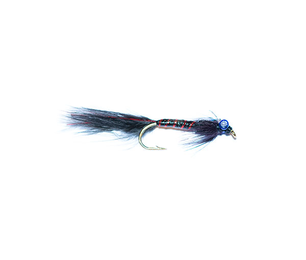 SIZE 10 EPOXY BUZZER NUGGETT BLACK AND RED TROUT FISHING FLIES 