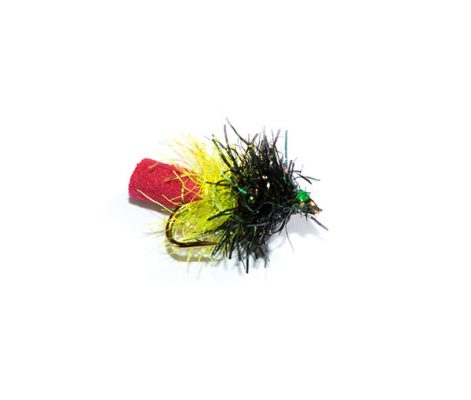 Fish Fishing Flies Black and Yellow Sparkle Foam Blob