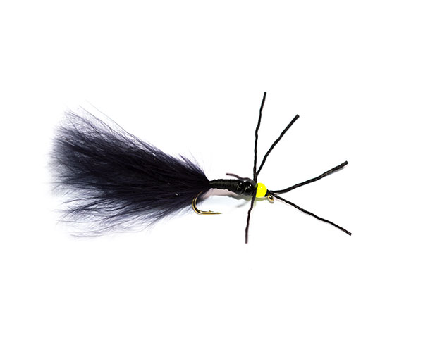 Bright Green Head Black Critter Bloodworm