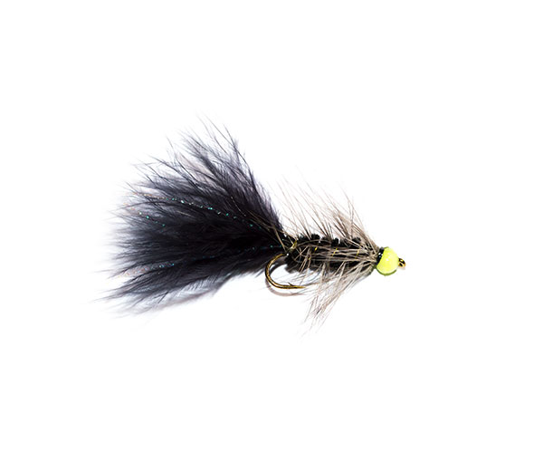 Black Tadpole Hot Head Wet Trout Lures Fly Fishing Flies 