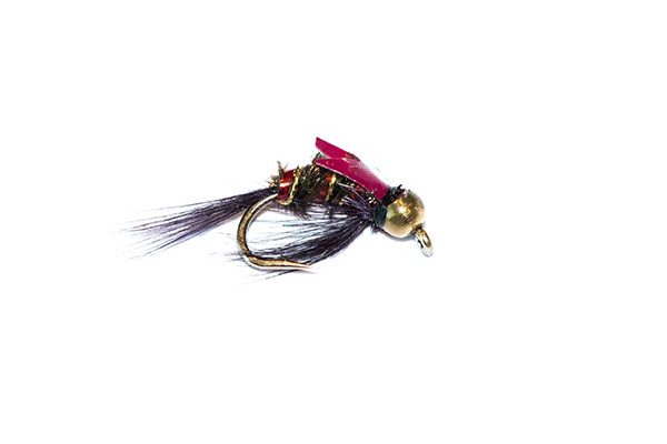 Fishing Flies Uk branded quality. Diawl Bach Red Holographic Goldhead Nymph