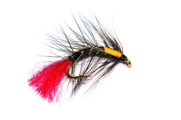 Fish Fishing Flies Brand, Black Snatcher Red Tag