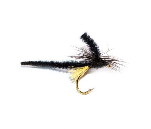 Fish Fishingh Flies Brand Quality Dry Parachute Black Midge