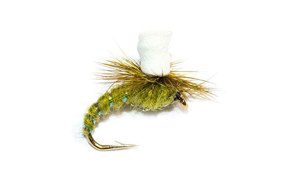 Fish Fishing Flies Brand Quality Trout Flies, Olive Suspender Parachute