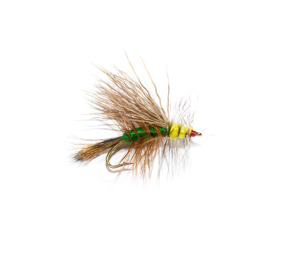 Mini Stimulator Green Dry Fly realistic trout fishing flies quality tied