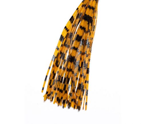 Fishing Fishing Flies, Rubber Legs Dark Orange Black Spot 1mm x 120mm