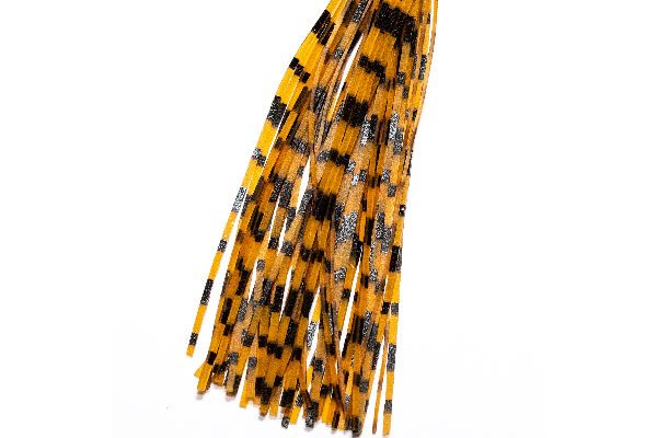 Fishing Fishing Flies, Rubber Legs Dark Orange Black Spot 1mm x 120mm