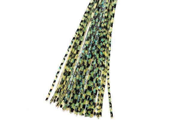 Rubber Legs Olive Sparkle Black Stripe 1mm x 120mm Fly Tying Materials