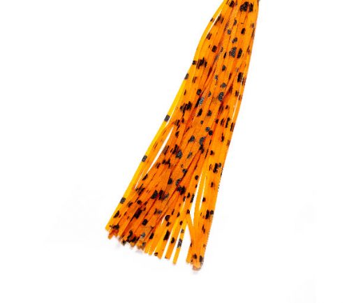 Rubber Legs Orange Black Spot 1mm x 120mm