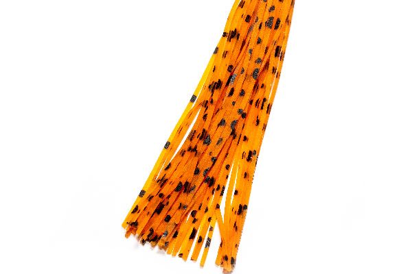 Rubber Legs Orange Black Spot 1mm x 120mm