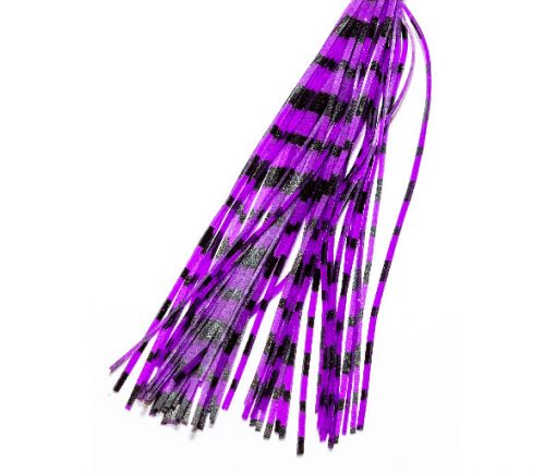 Fish Fishing Flies, Rubber Legs Purple Black Stripe 1mm x 120mm