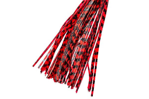 Rubber Legs Red and Black Stripes 1mm x 120mm