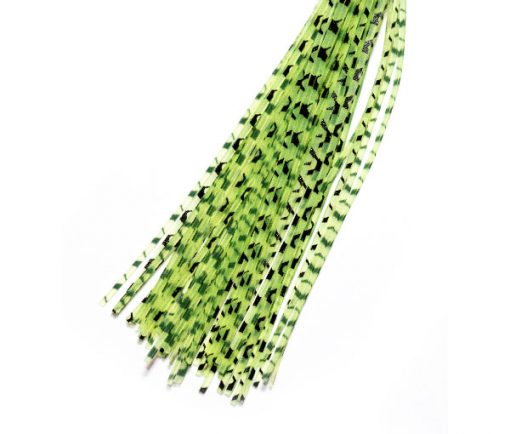 Rubber Legs Translucent Green Black Stripe 1mm x 120mm