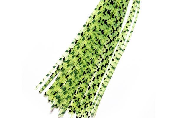 Rubber Legs Translucent Green Black Stripe 1mm x 120mm