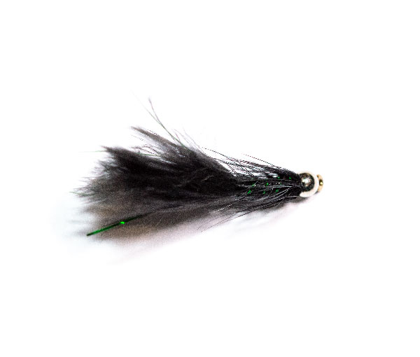 Silver Head Black Flash Damsel fishing fly from fish fishing flies.