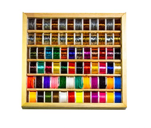 72 Spool Multi Selection Box (fly tying Threads, Floss, Wire and Wool)