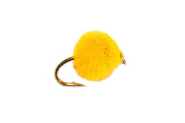 Trout Flies, Gold Nugget Bright Orange Egg