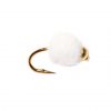One of our top selling flies, Gold Nugget White Crystal Egg