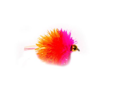 Bright Pink and Orange Goldhead Blob Fish Fishing Flies