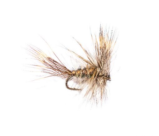 Bronze Sparkle Grey Wulff Fishing Fly