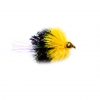 Fish Fishing Flies Black and Yellow Goldhead Shimmer Blob