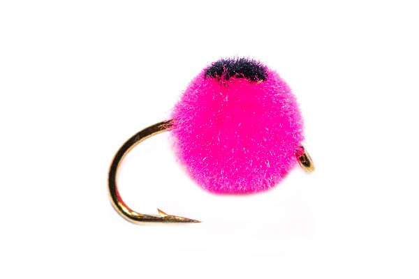 Bright Pink Egg Black Eye Hotspot Trout Fishing