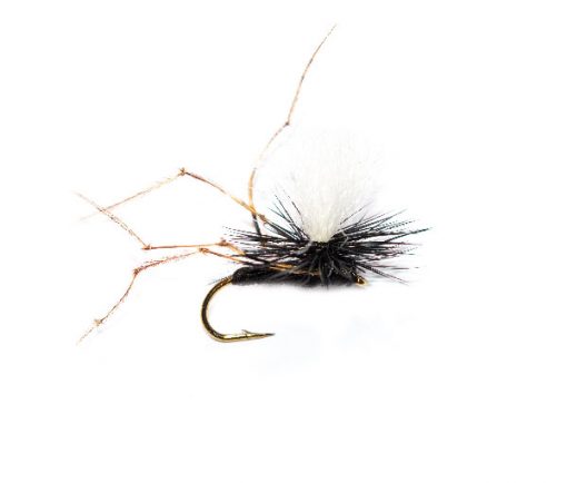 Daddy Long Legs Black Parachute White Hotspot Fishing Fly