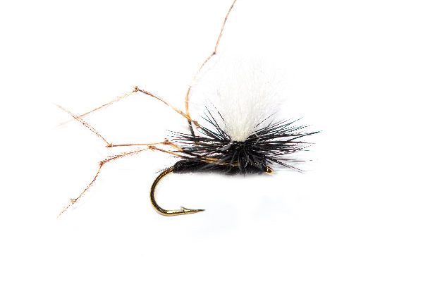 Daddy Long Legs Black Parachute White Hotspot Fishing Fly