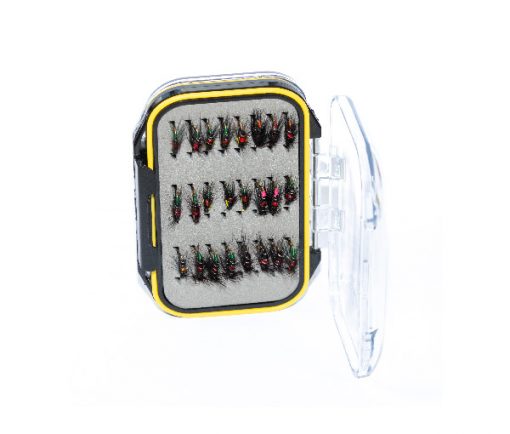 Bibio Specials Fly Box acrylic Fly Box ( holds 96 standard flies) Box Contains 24 Special Bibio Patterns