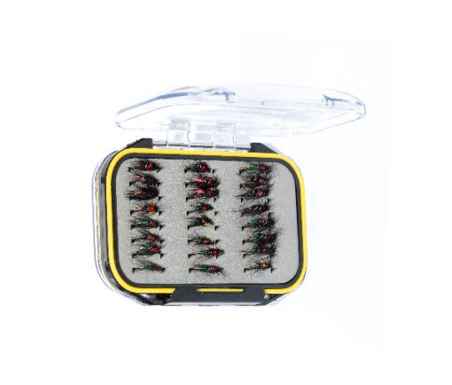 Bibio Specials Fly Box acrylic Fly Box ( holds 96 standard flies) Box Contains 24 Special Bibio Patterns