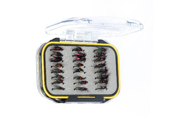 Bibio Specials Fly Box acrylic Fly Box ( holds 96 standard flies) Box Contains 24 Special Bibio Patterns