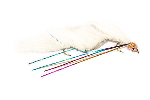 Snake Fishing Flies - Pumpkin Peach Rainbow Flash Killer Snake