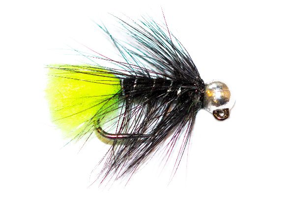 Silver Tungsten Head Black Viva Spider Nymph