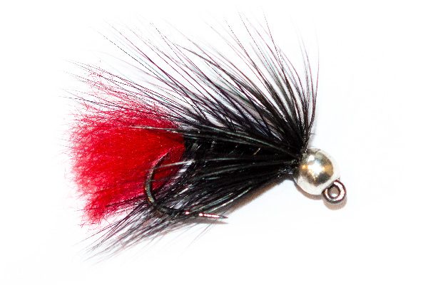 Silver Tungsten Head Black Zulu Spider Nymph