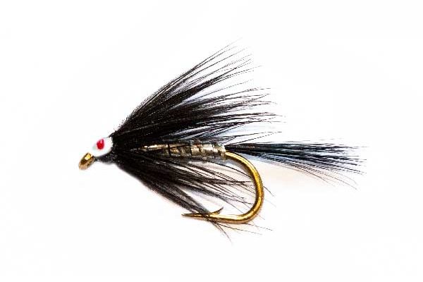 Fishing Flies Eyed Black and Silver Spider