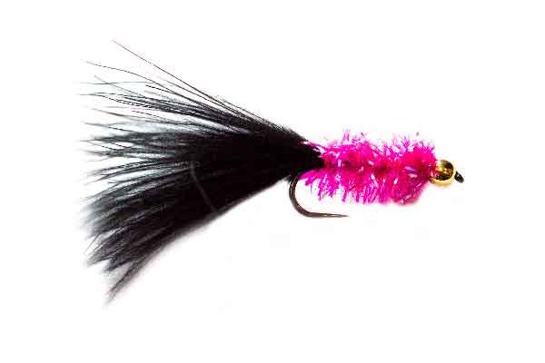 Pink and Black Marabou Leech