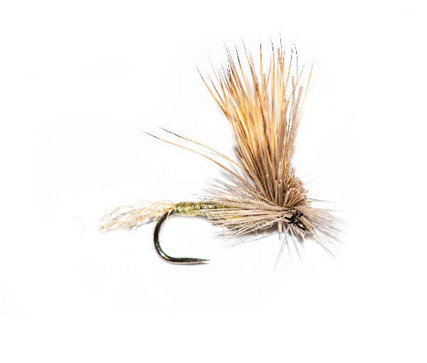 Barbless CDC Olive Caddis Dry Fly - Trout Fly Fishing Flies